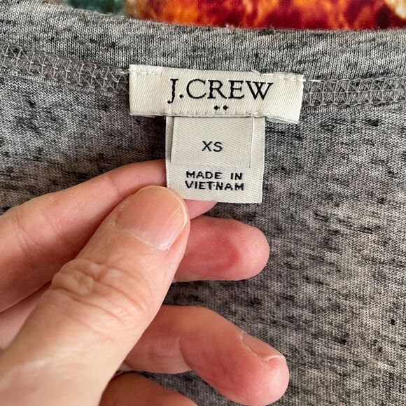 J. Crew Knit Tie-Front Wrap Top | H5983 | Heather Graphite - Picture 5 of 6